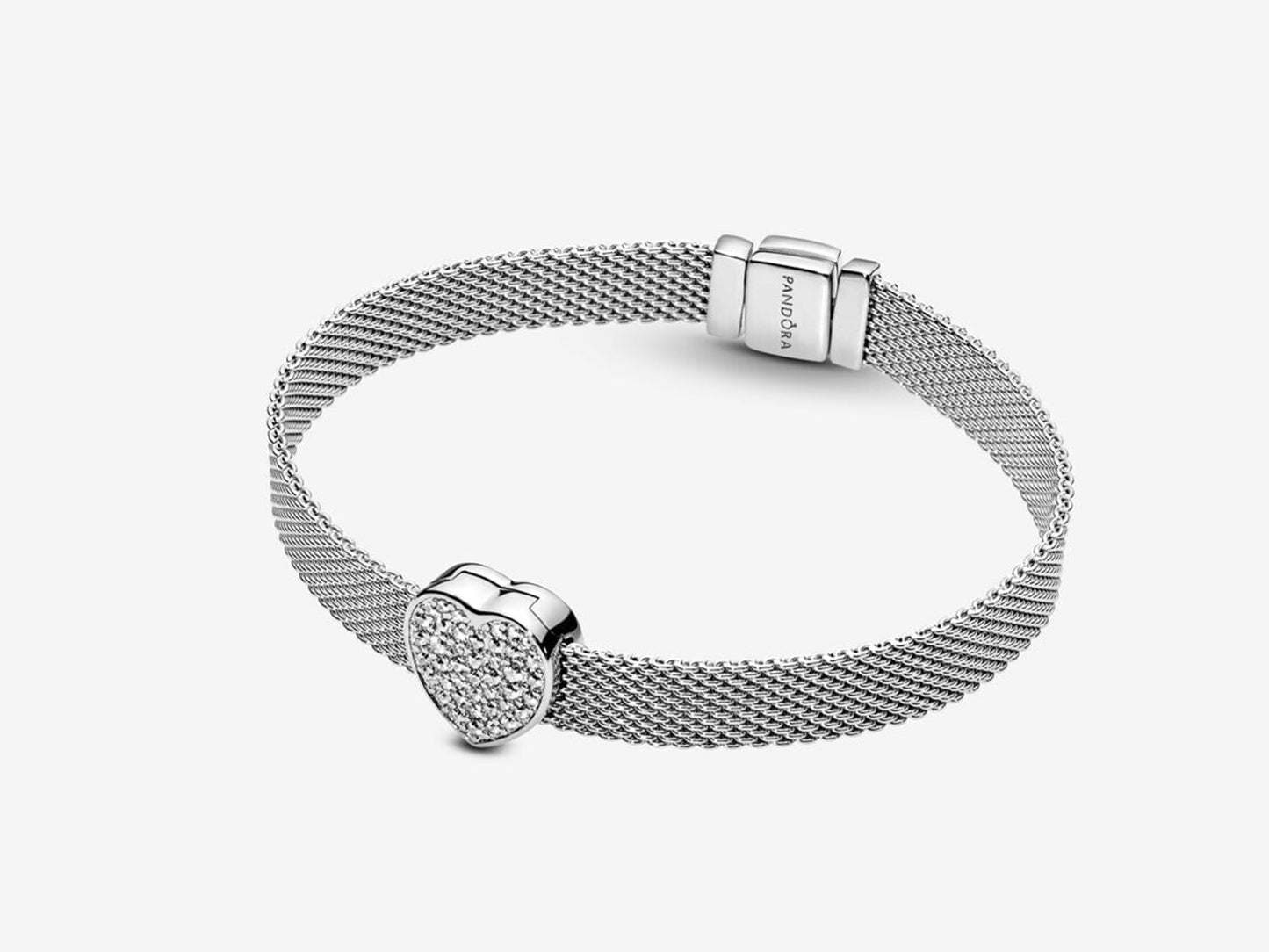 Pavé Heart Clasp Charm