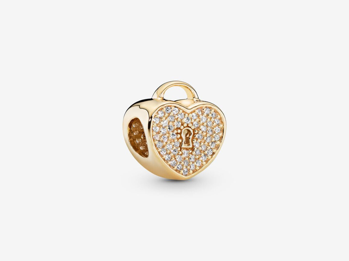 Pavé Heart Lock Charm