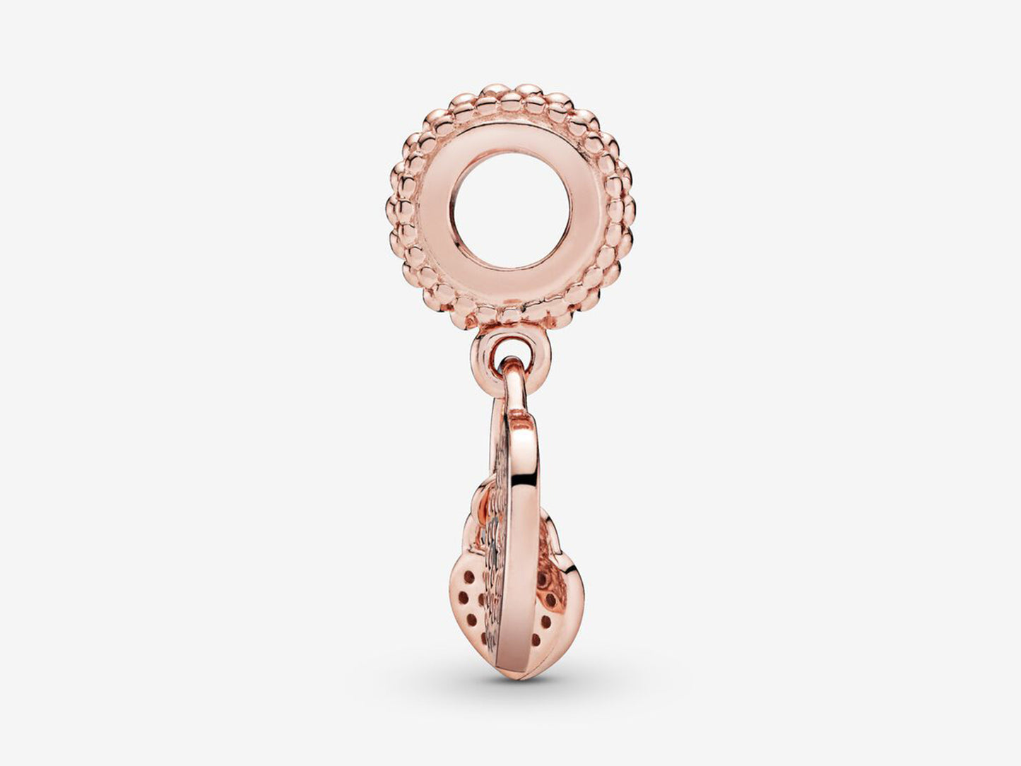 Pavé Heart Padlocks Dangle Charm