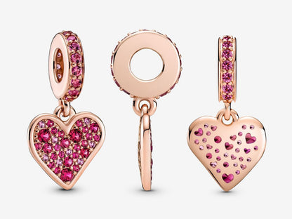 Pavé Heart Sketch Charm