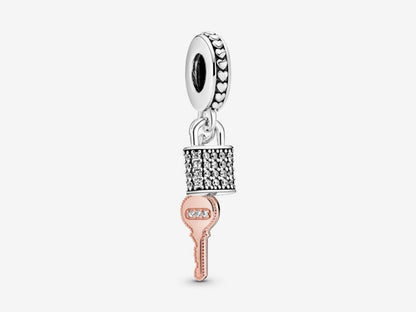 Pavé Lock & Key Charm