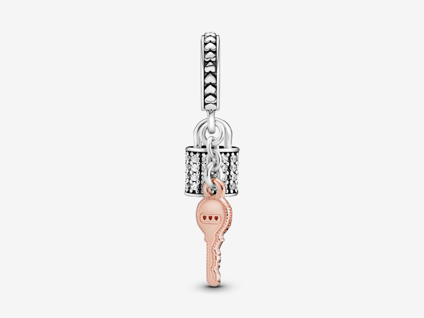 Pavé Lock & Key Charm
