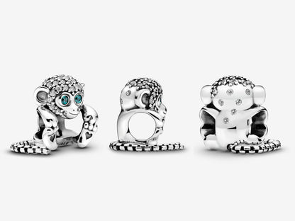 Pave Monkey Charm