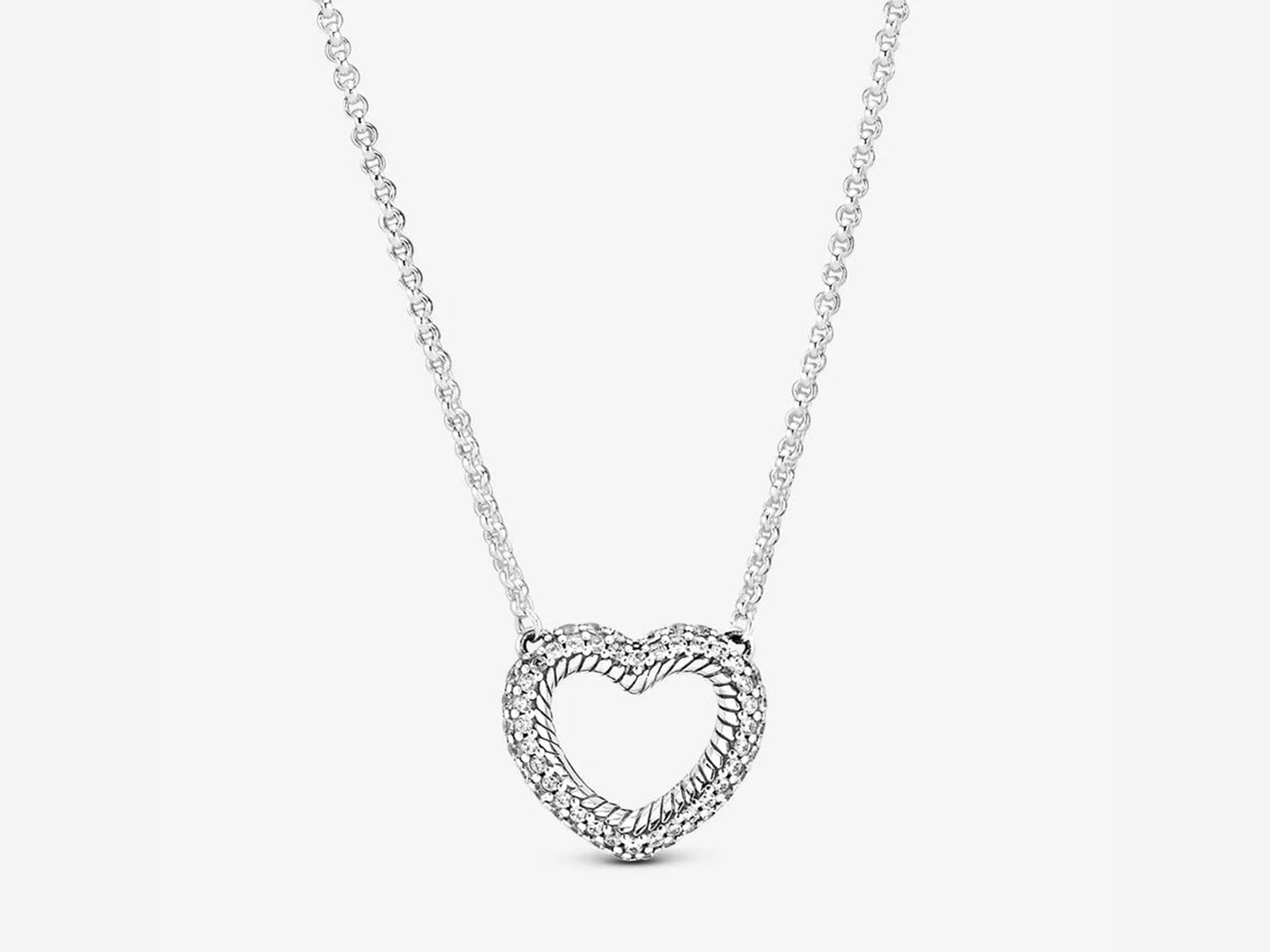 Pavé Snake Chain Heart Charm