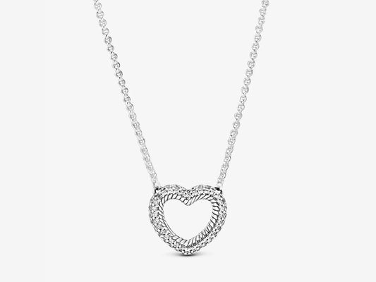 Pavé Snake Chain Heart Charm