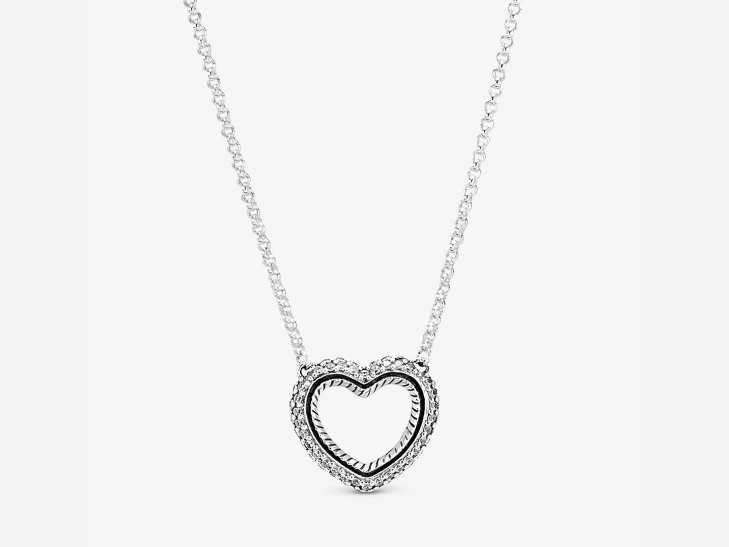 Pavé Snake Chain Heart Charm