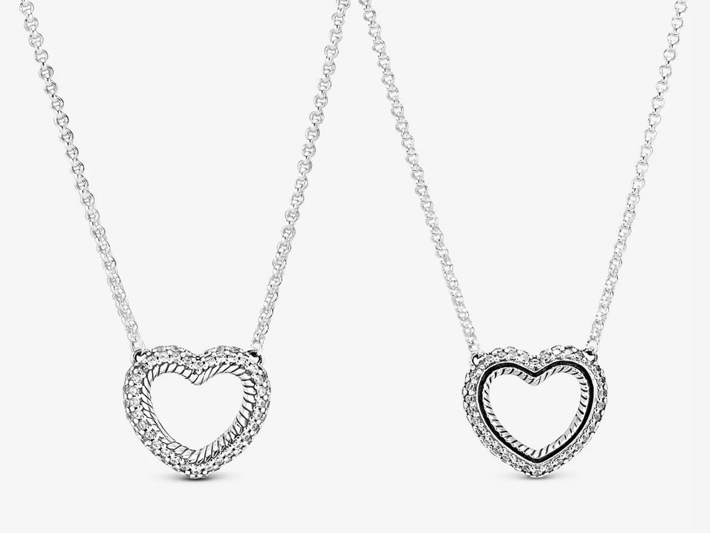 Pavé Snake Chain Heart Charm