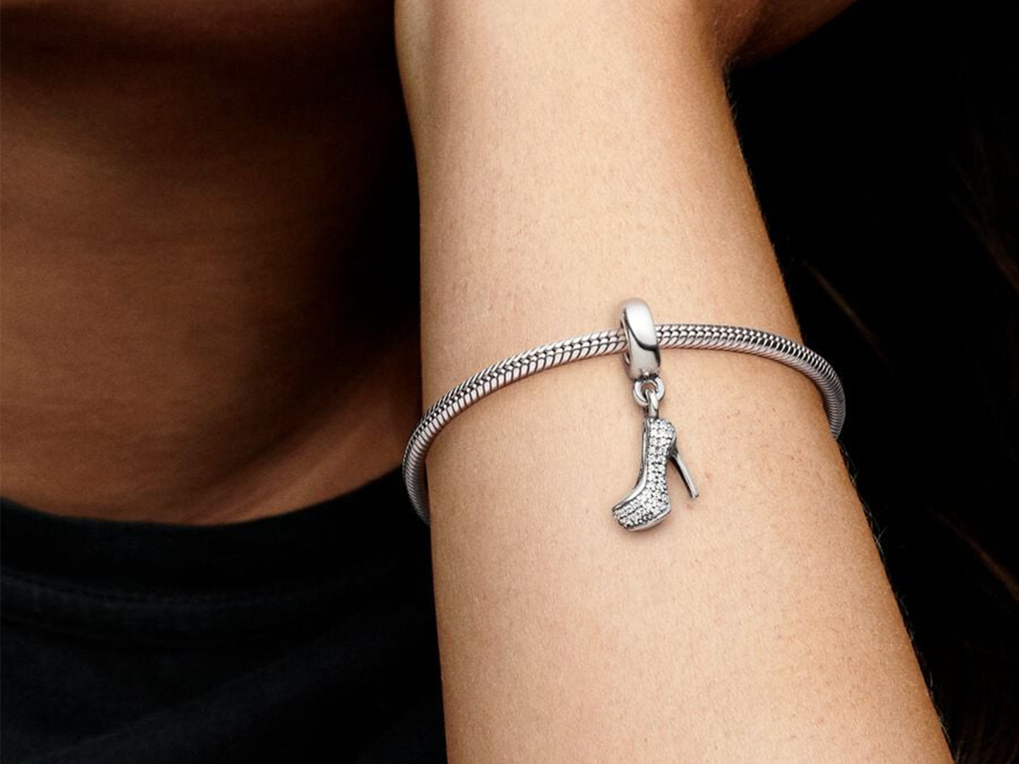 Pavé Stiletto Shoe Dangle Charm