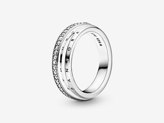 Triple Band Pavé Ring