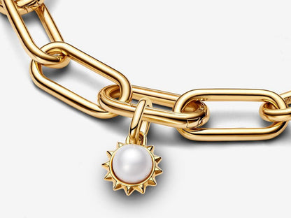 Treated Freshwater Cultured Pearl Sun Mini Dangle Charm