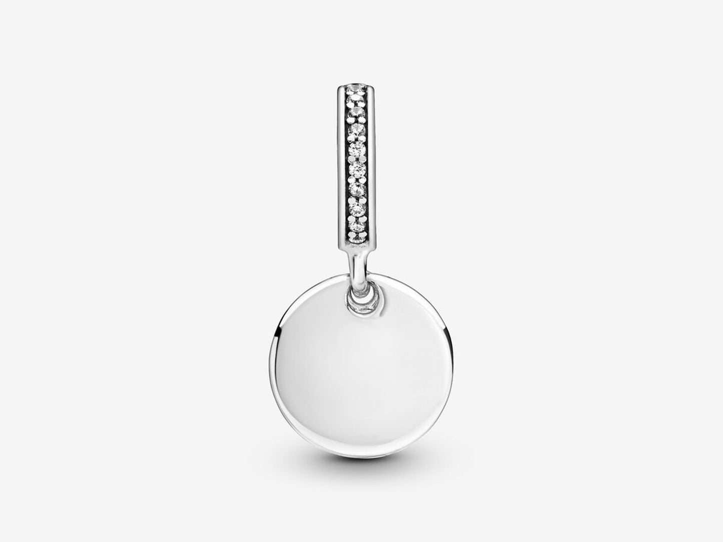 Personalized Heart Disc Charm