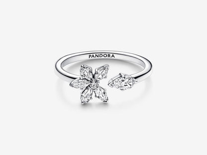 Sparkling Herbarium Cluster Open Ring