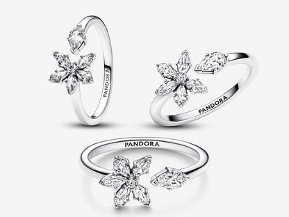 Sparkling Herbarium Cluster Open Ring