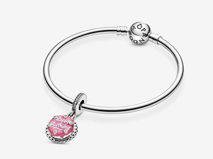 Pink Birthday Cake Dangle Charm