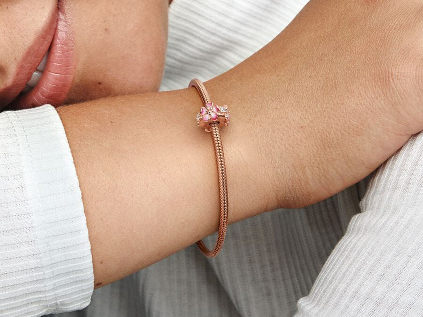Pink Blossom Clip Charm