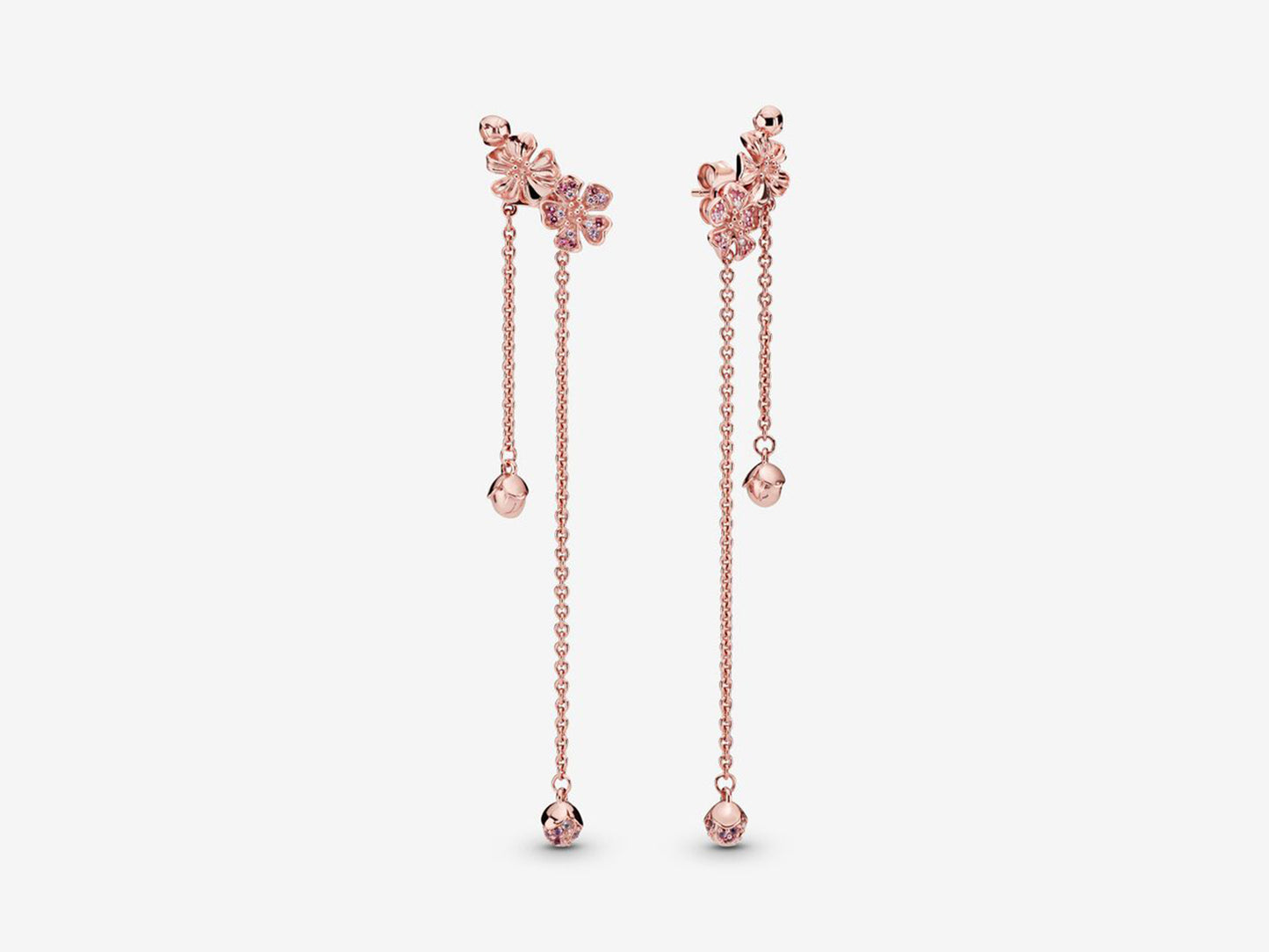 Pink Blossom Dangle Drop Earrings
