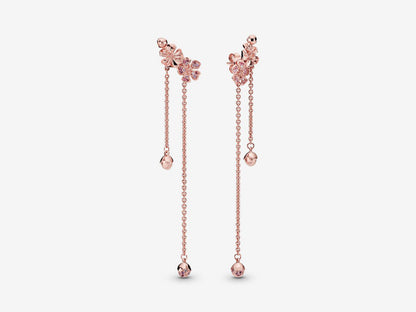 Pink Blossom Dangle Drop Earrings