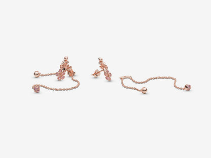 Pink Blossom Dangle Drop Earrings