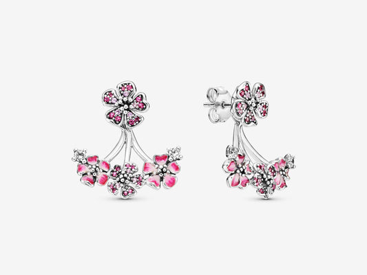 Pink Blossom Detachable Stud Earrings