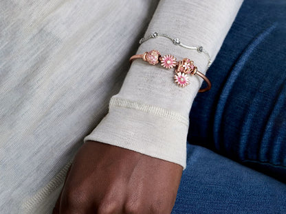 Pink Daisy Flower Charm