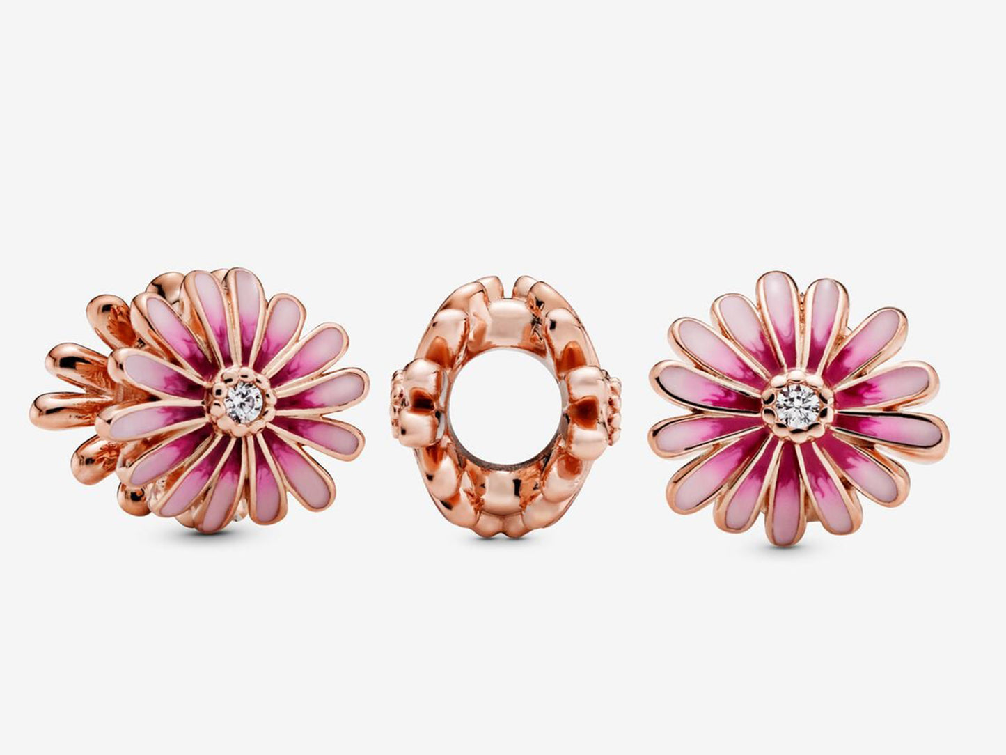Pink Daisy Flower Charm