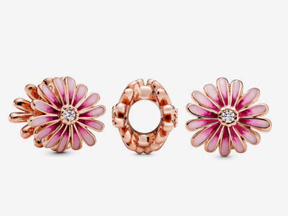 Pink Daisy Flower Charm