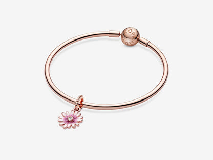Pink Daisy Flower Dangle Charm