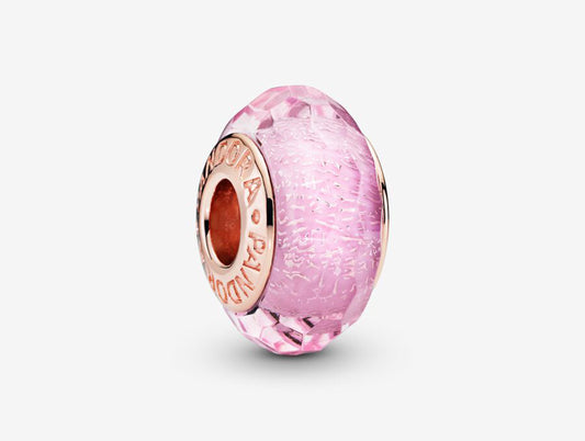 Pink Faceted Murano Charm