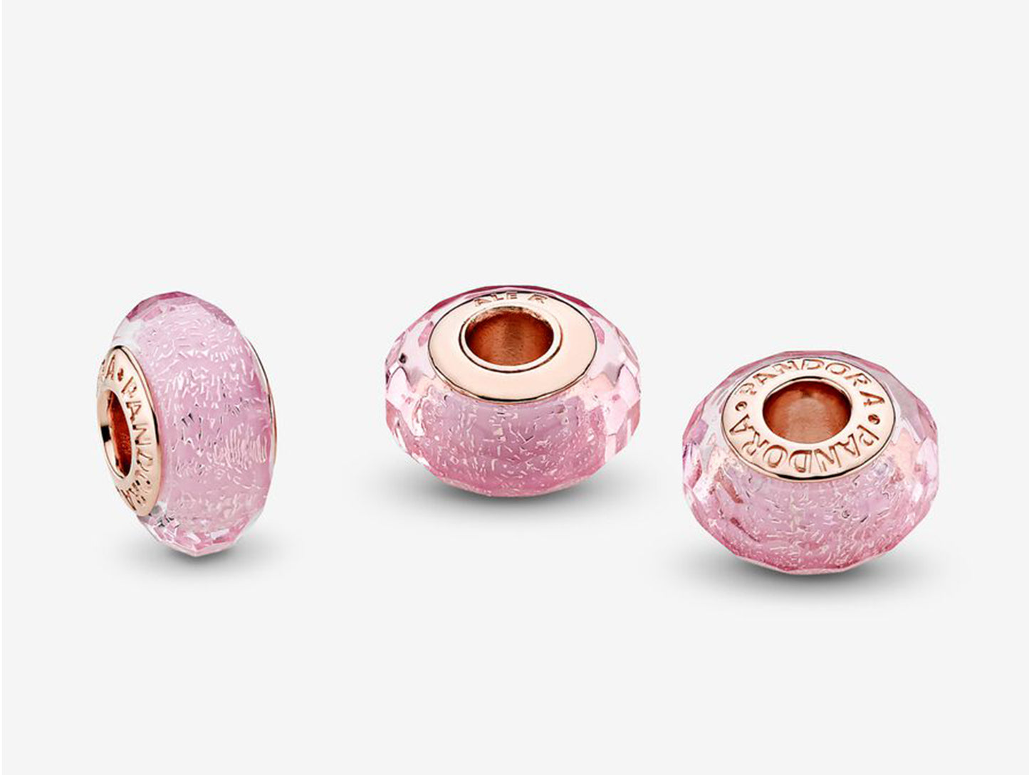 Pink Faceted Murano Charm