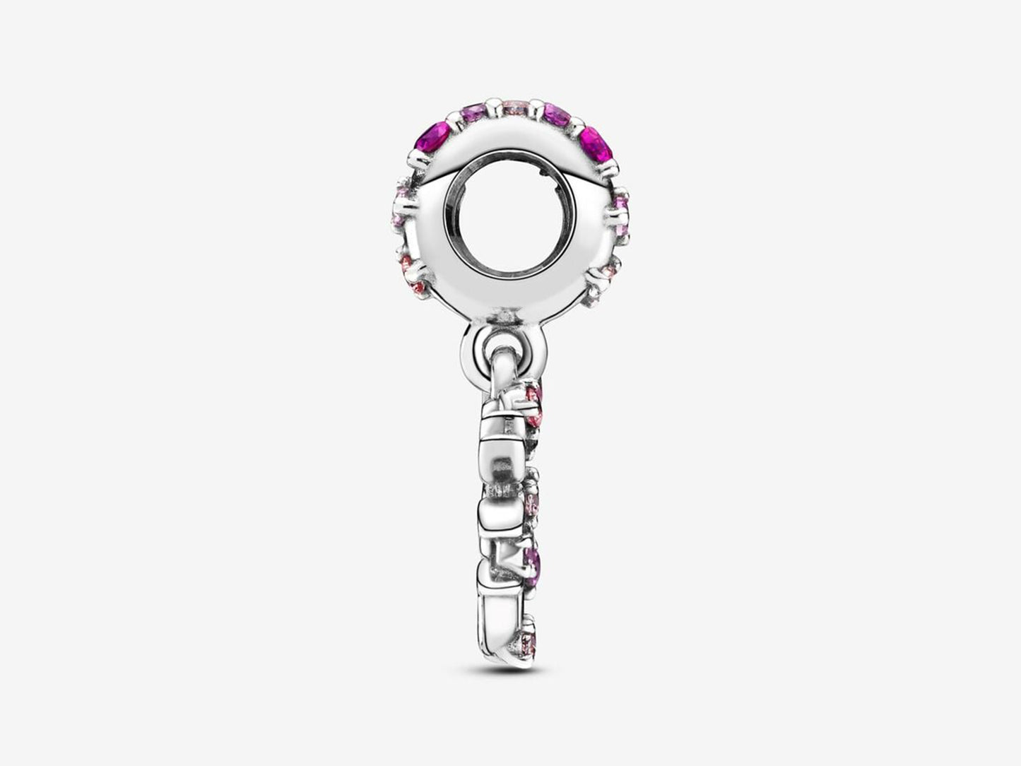 Pink Heart Family Tree Dangle Charm
