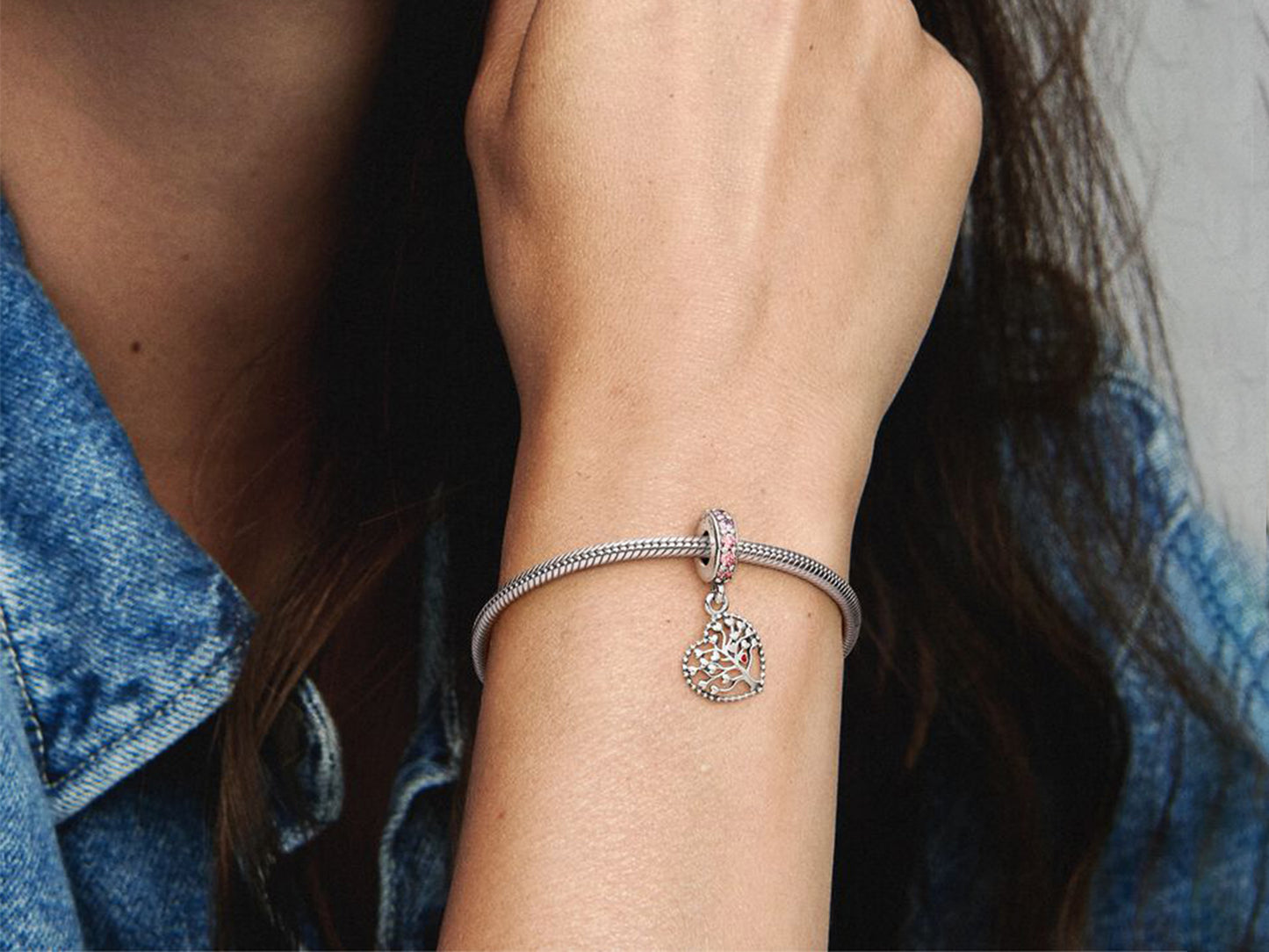 Pink Family Tree Charm