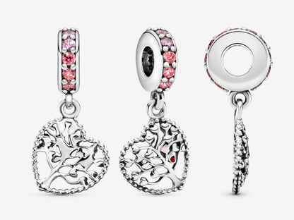 Pink Family Tree Charm