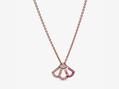 Pink Fan Choker Necklace