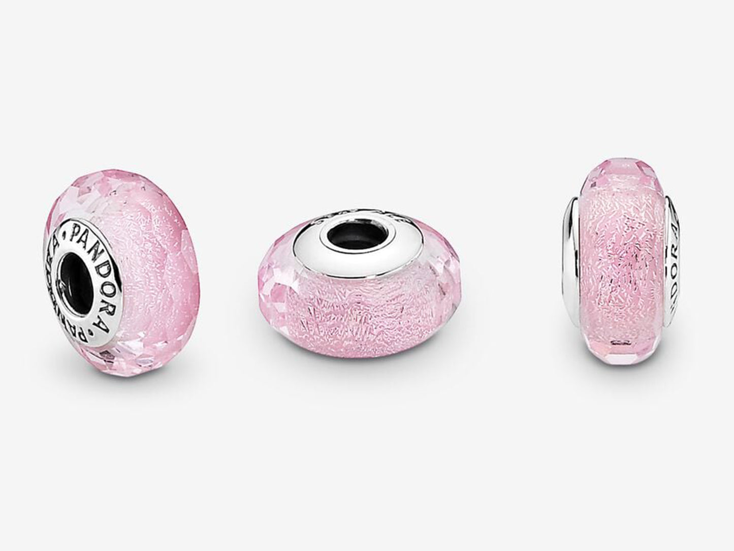 Pink Glass Dangle Charm