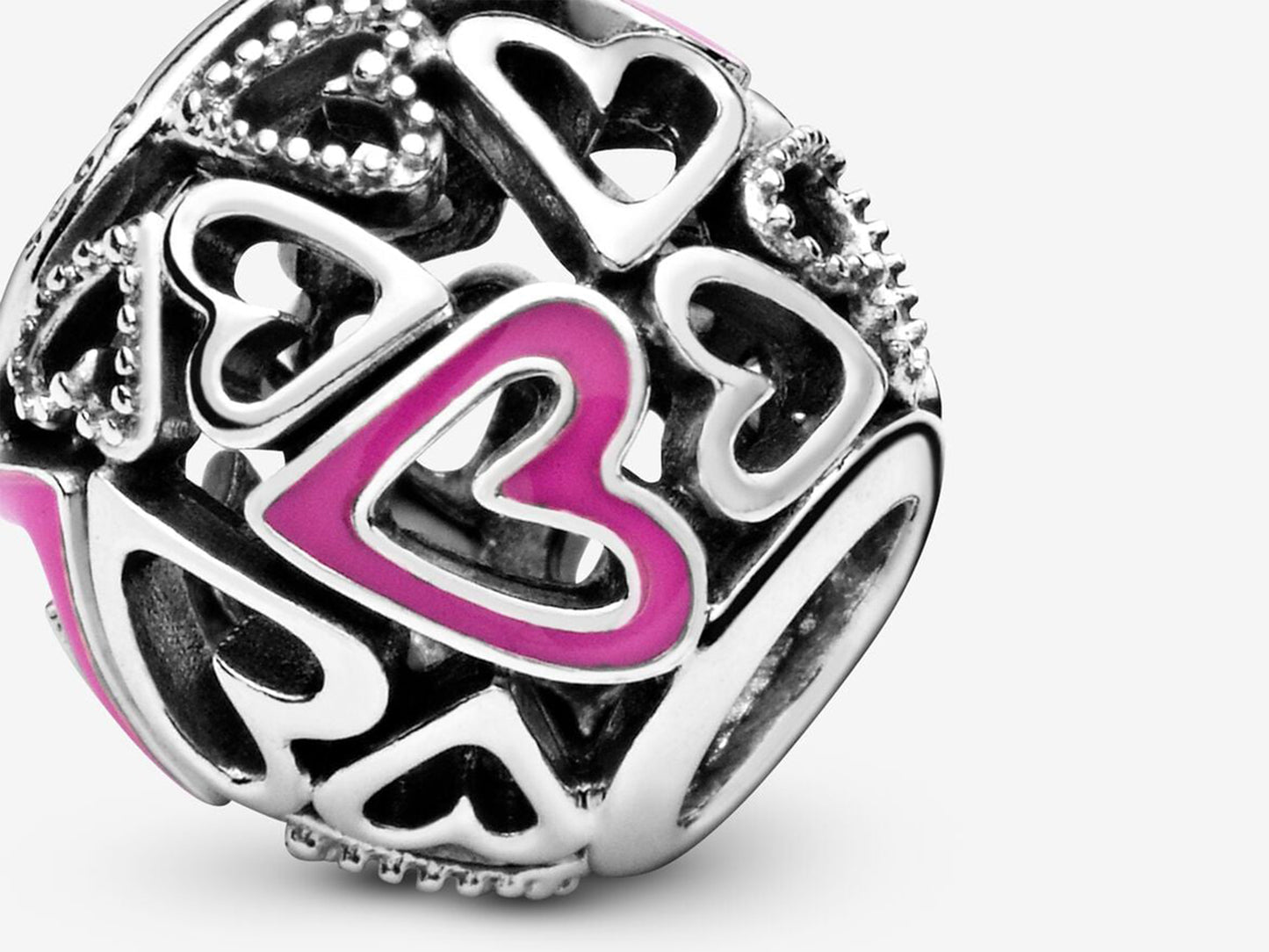 Pink Heart Cutout Charm
