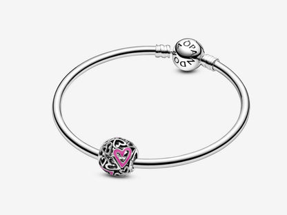 Pink Heart Cutout Charm