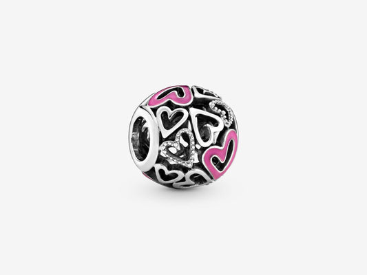 Pink Heart Cutout Charm