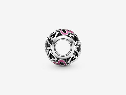 Pink Heart Cutout Charm