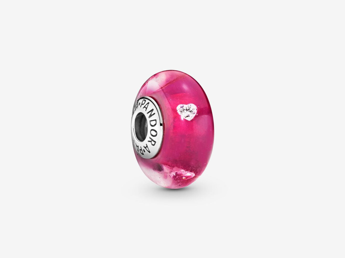 Pink Heart Murano Charm