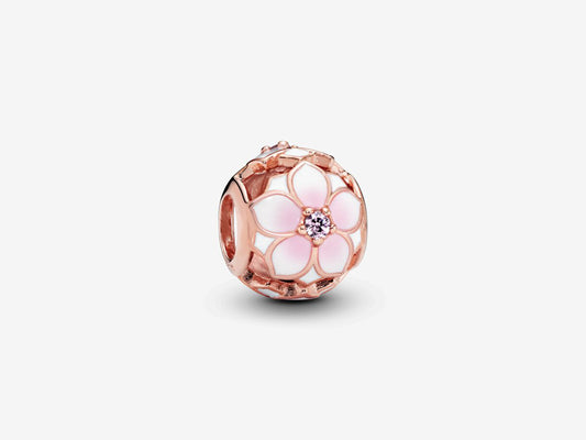 Pink Magnolia Dangle Charm