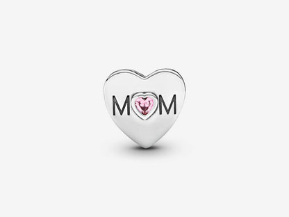 Pink Mother's Heart Charm