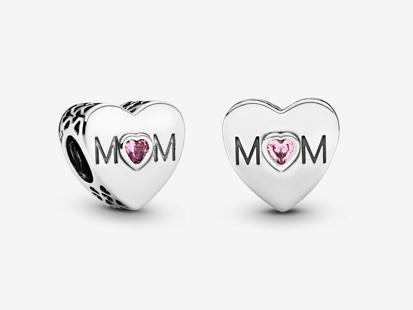 Pink Mother's Heart Charm