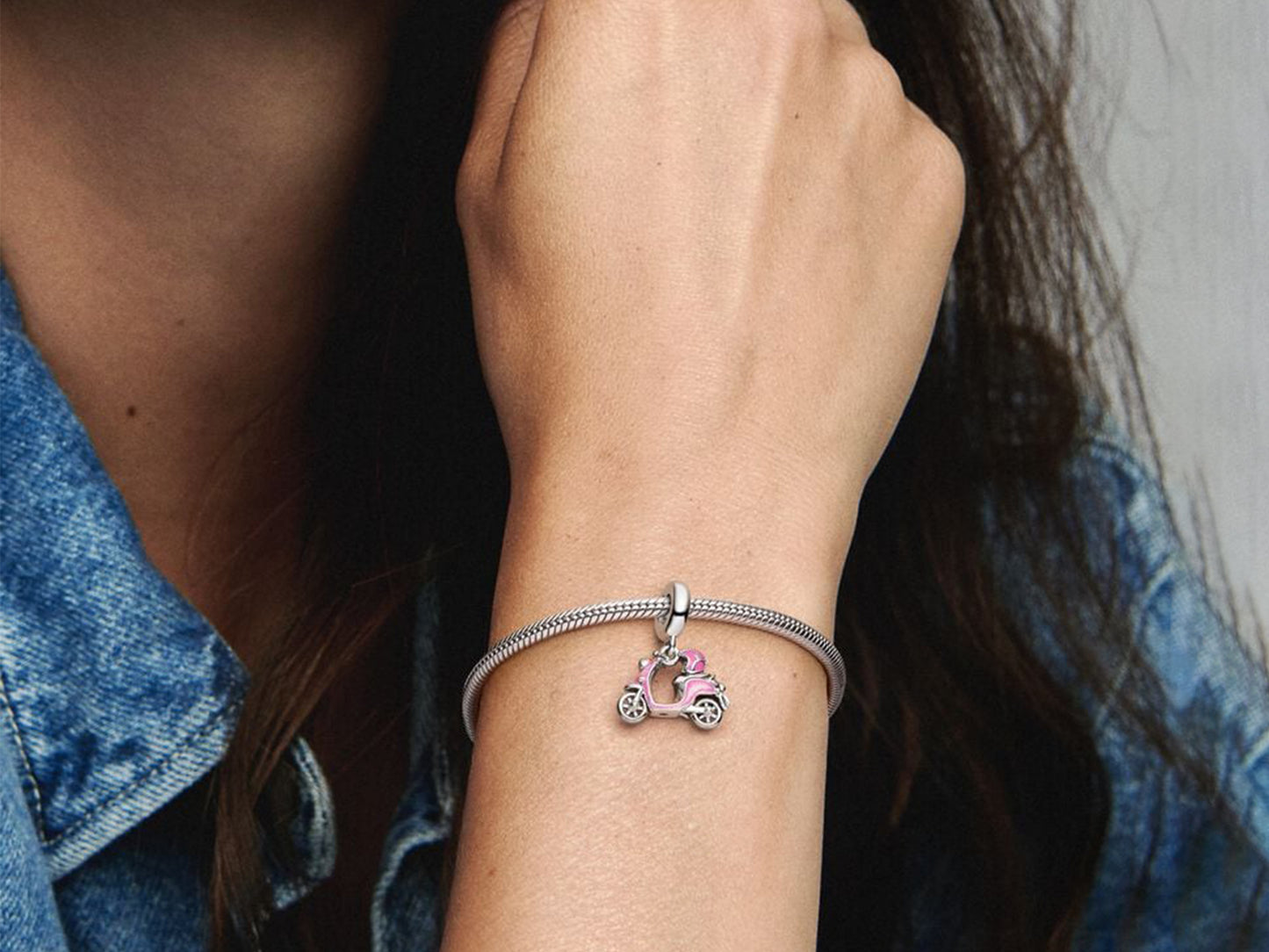 Pink Scooter Dangle Charm