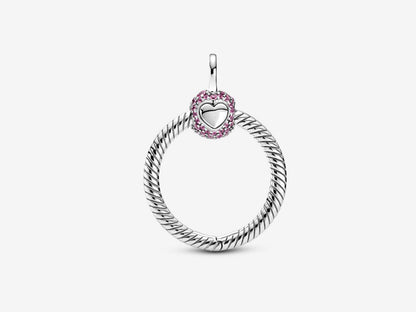 Pink Pavé Crown O Pendant