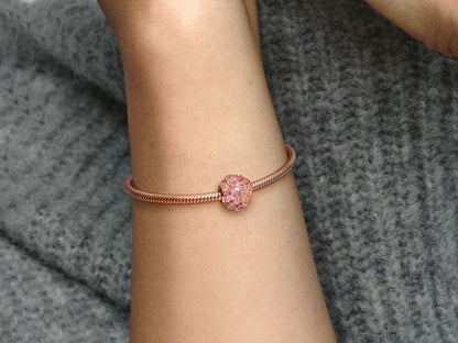 Pink Pavé Daisy Charm