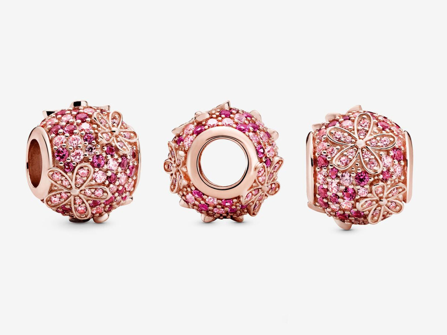 Pink Pavé Daisy Charm
