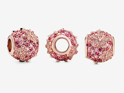 Pink Pavé Daisy Charm