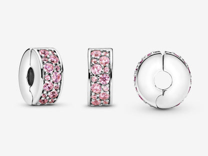 Pink Pavé Clip Charm