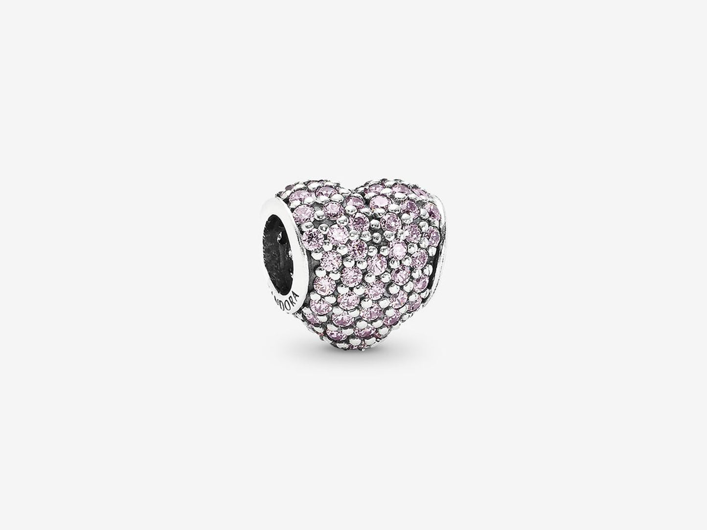 Pink Pave Heart Charm