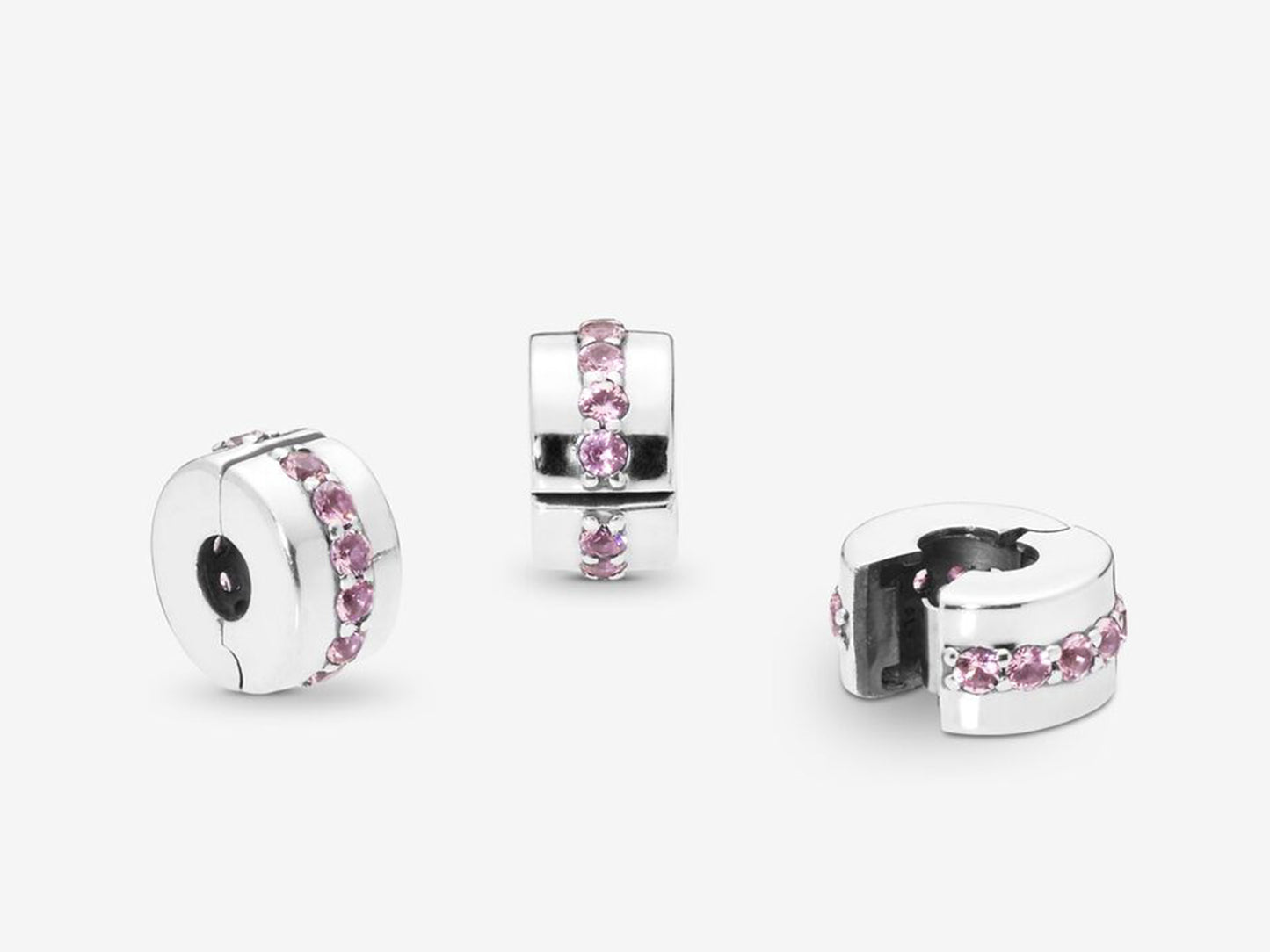Pink Sparkling Row Clip Charm